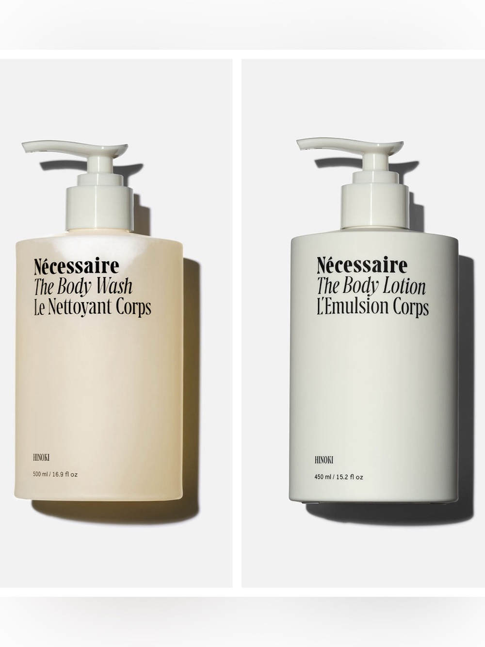 Necessaire Body Wash Body Lotion Set Hinoki